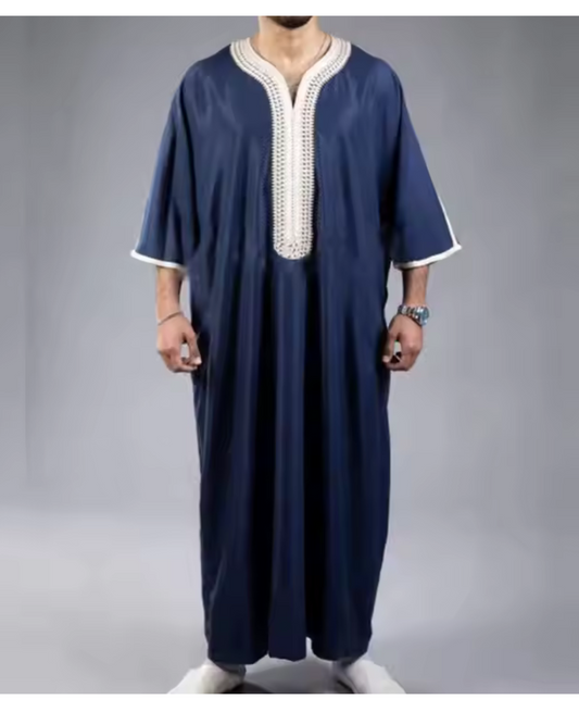 Blue Moroccan Style Thobe