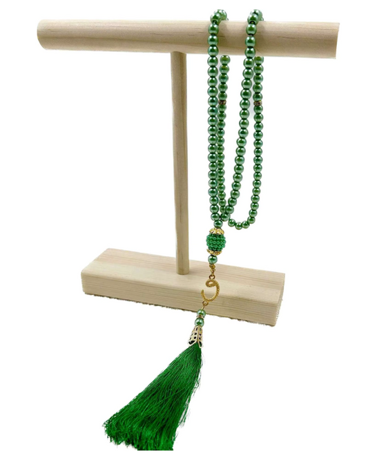 Green Pearl Glass Tasbih