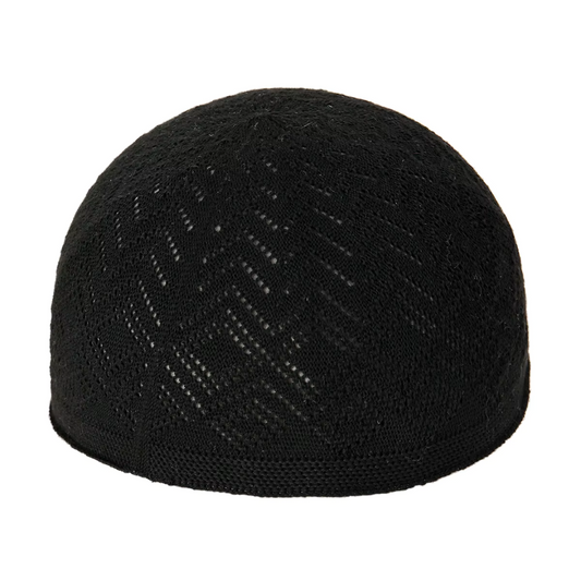 Black Breathable Prayer Cap - One Size Fits All