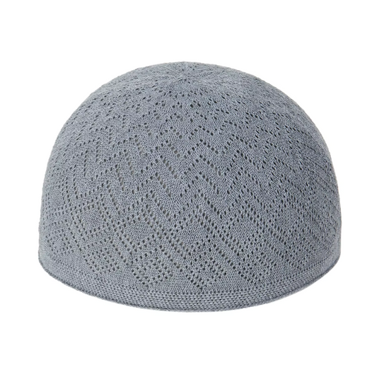 Gray Breathable Prayer Cap - One Size Fits All