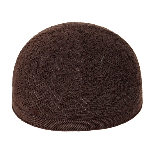 Brown Breathable Prayer Cap - One Size Fits All